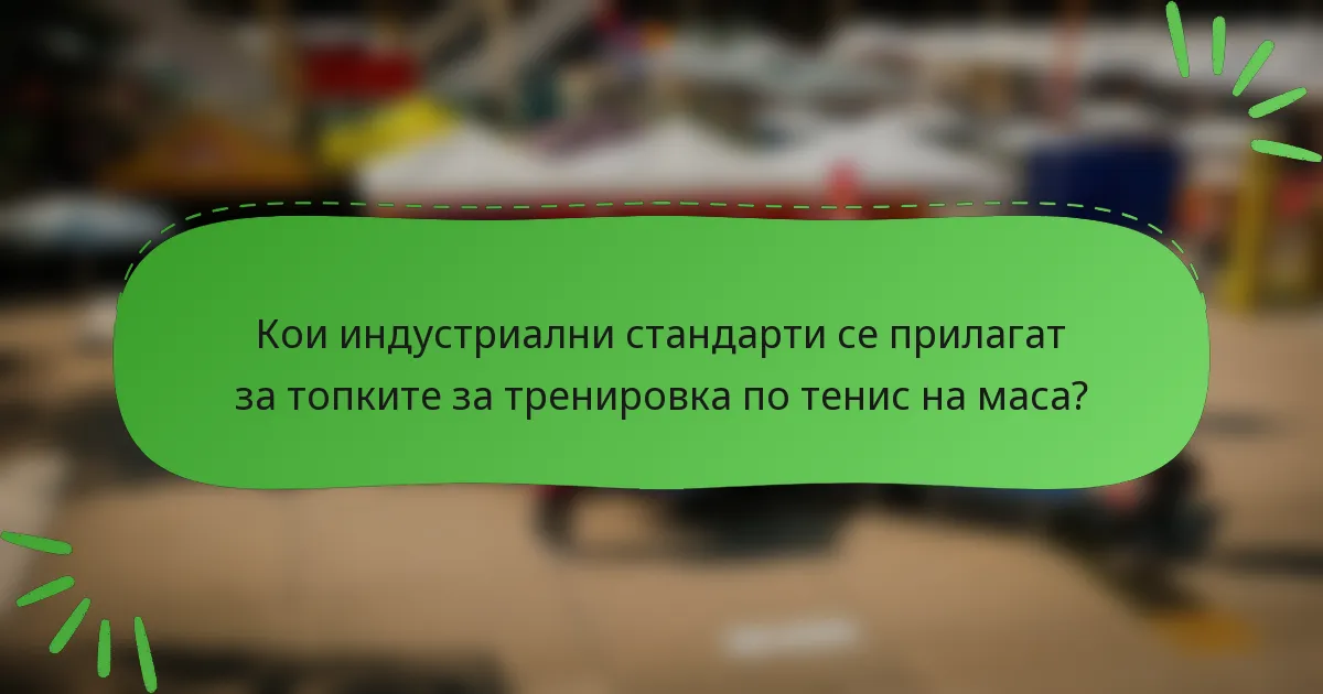 Кои индустриални стандарти се прилагат за топките за тренировка по тенис на маса?